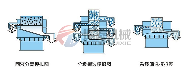 硬合金PP塑料振動篩篩分模擬圖